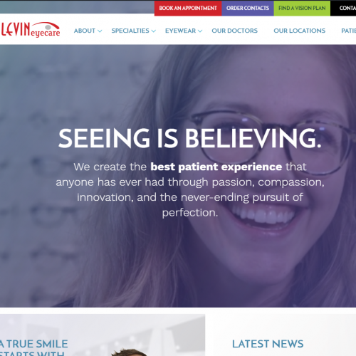 Seeing is Believing. Levin Eyecare webpage