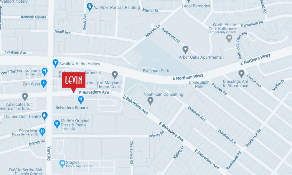 Levin Eyecare Belvedere Square Map